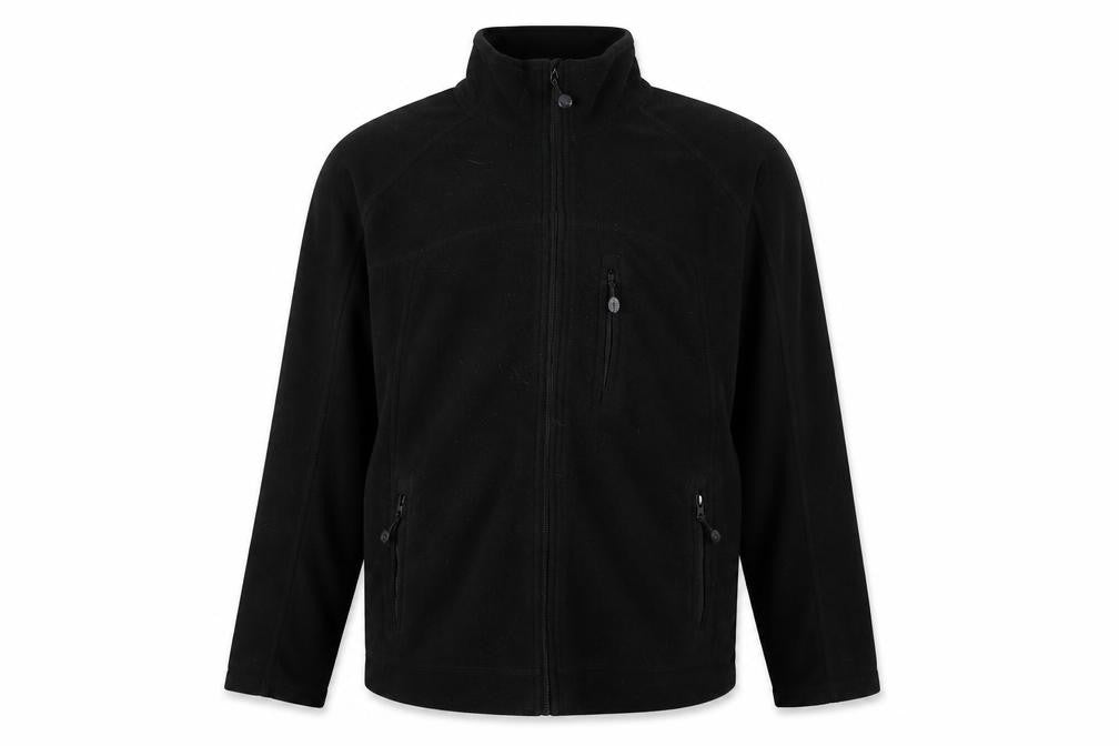 TCM Mens Black Fleece Jacket Size L Casual Winter