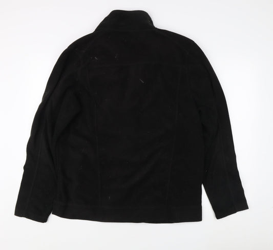 TCM Mens Black Fleece Jacket Size L Casual Winter