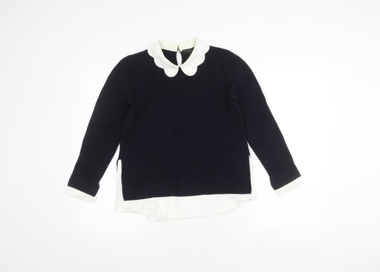 Ted Baker Women's Navy Collared Jumper - Size S