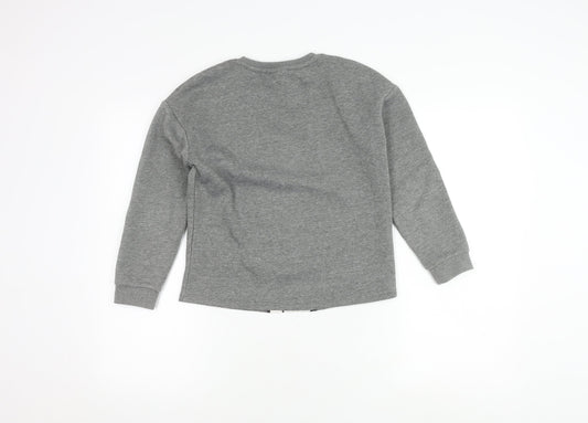 Peanuts Girls' Grey Snoopy Sweatshirt, 9 Years, Pullover Style