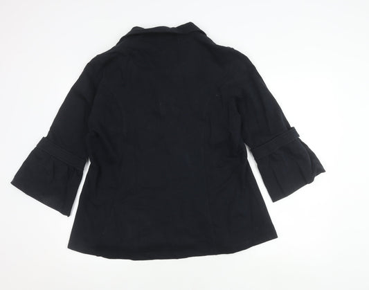 Mi Fresia Women's Black Buttoned Jacket XL