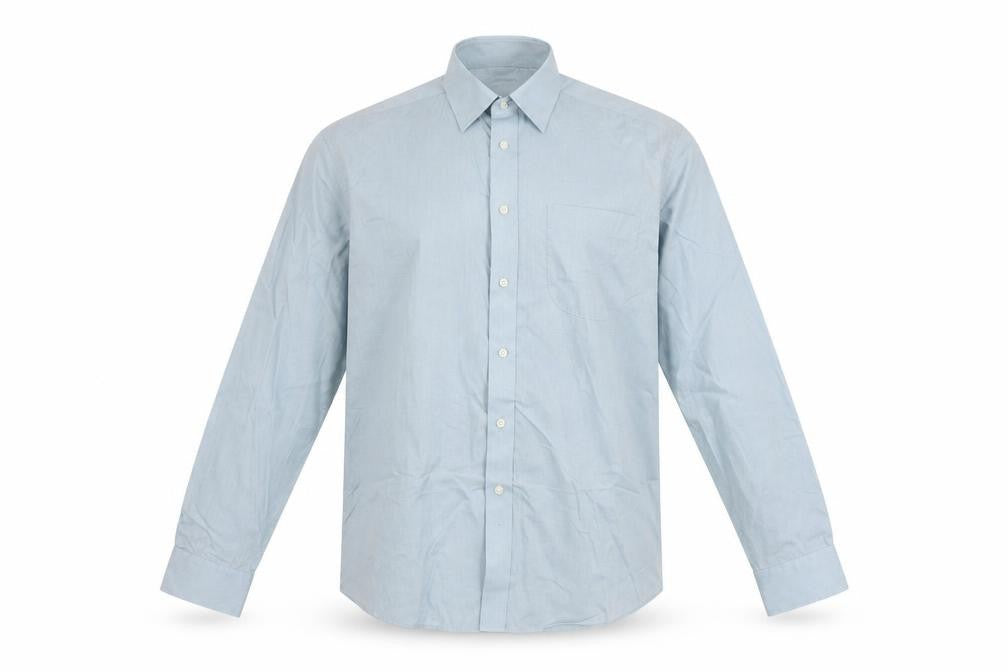 Marks and Spencer Men's Blue Shirt, Size 16, Long Sleeve