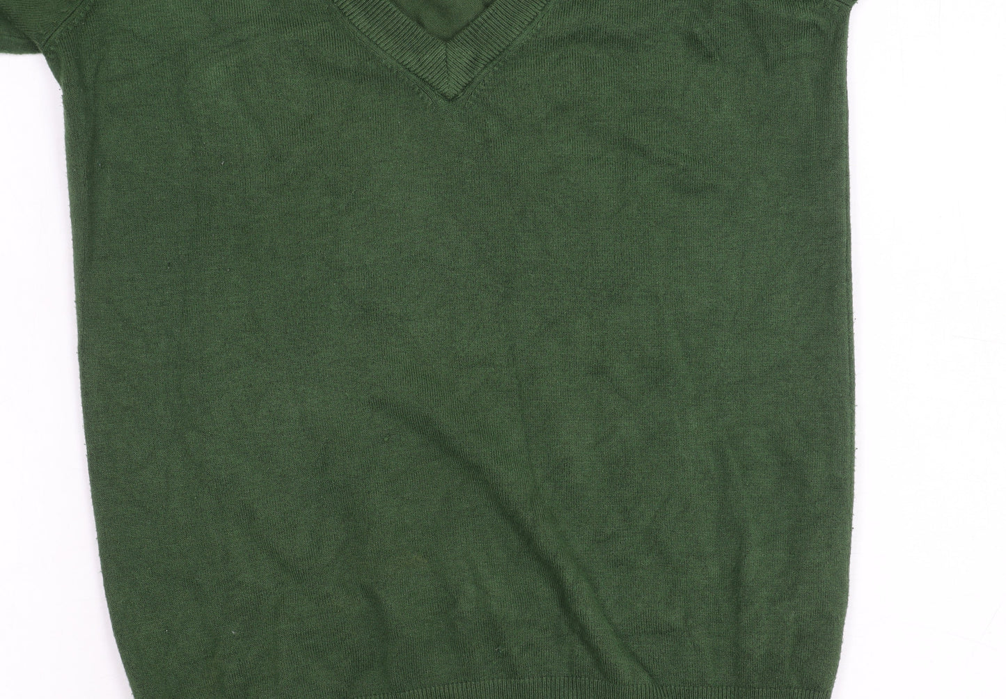 mng basics Unisex Green XS Jumper Pullover V-Neck