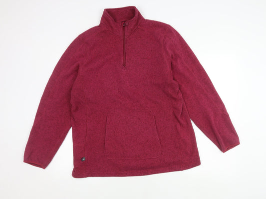 Mountain Life Women's Red Pullover Fleece Sweatshirt