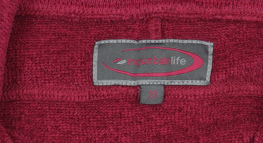 Mountain Life Women's Red Pullover Fleece Sweatshirt