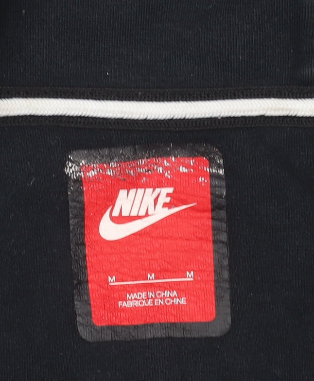 Nike Men's Black Hooded Jacket Size M - Stylish Sportswear