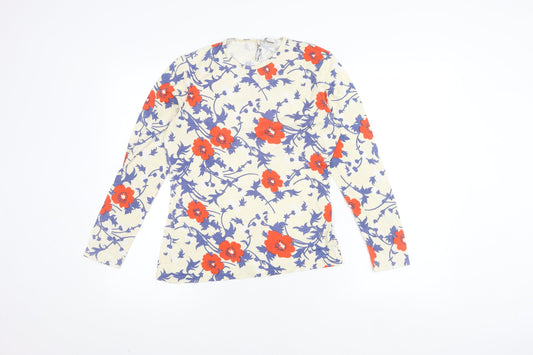 St Michael Women's Multicoloured Floral Top - Size 12
