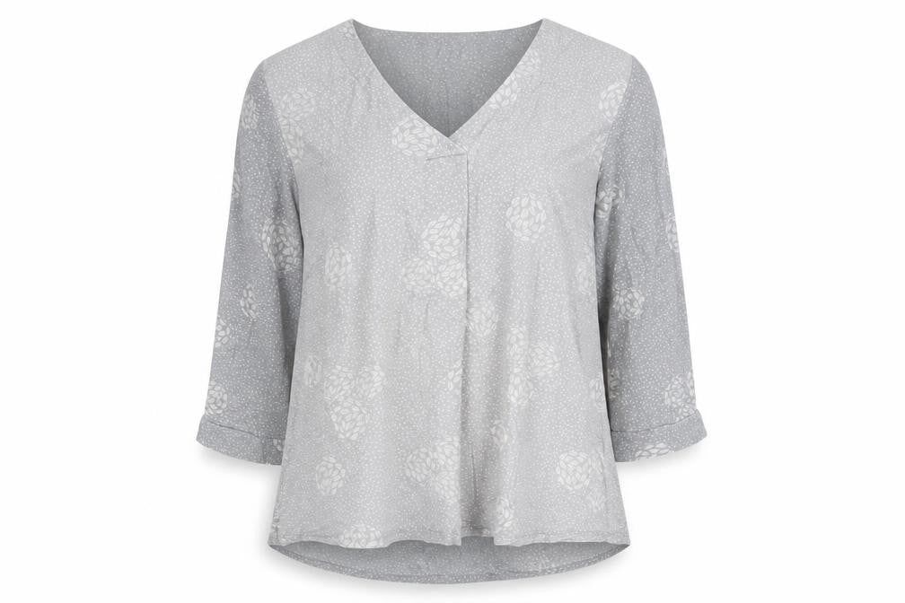 Womens UK Size 10 White Stuff Grey Cotton Blend Blouse
