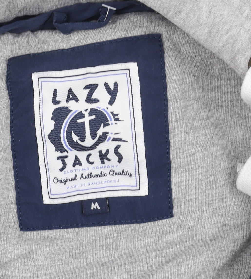 Lazy Jacks Men's Blue Hooded Puffer Jacket M