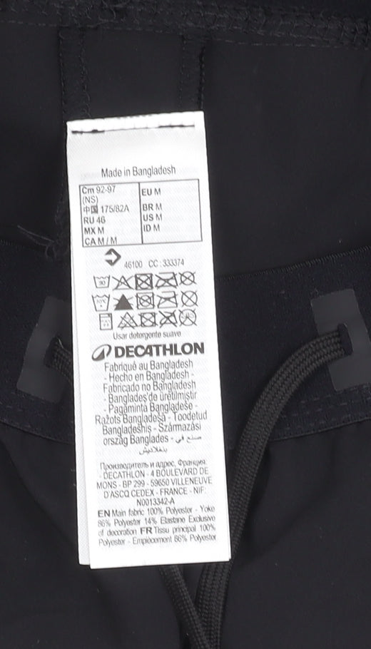 Decathlon Men's Black Athletic Running Shorts M