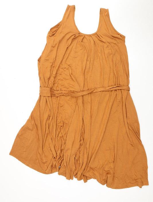 Mode at Home Women's Brown Sleeveless Playsuit Size 6