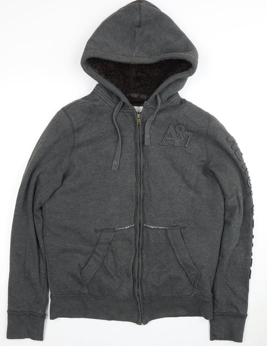 Aéropostale Men's Grey Full Zip Hoodie M