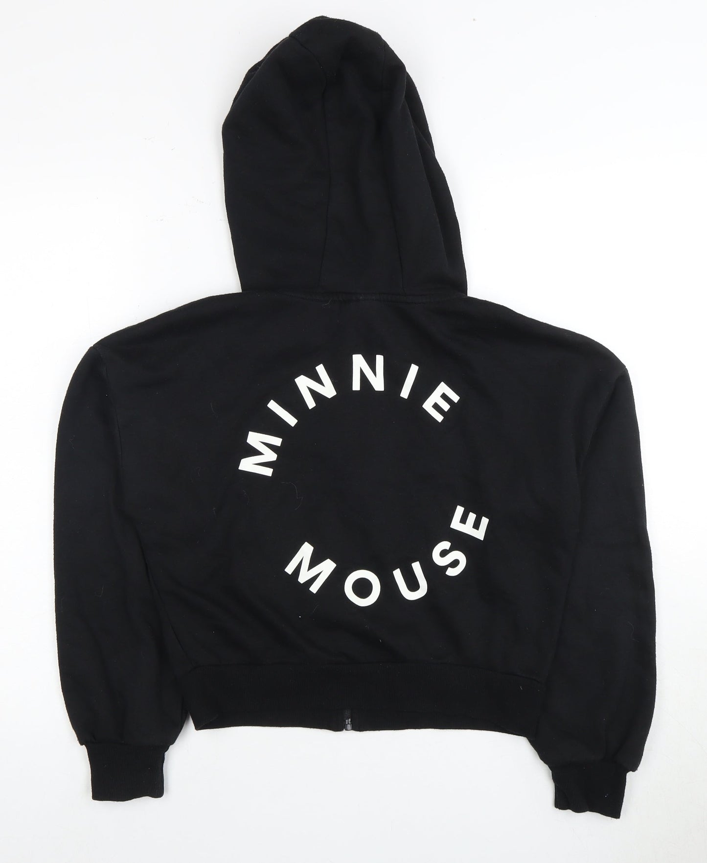 Disney Women’s Black Minnie Mouse Full Zip Hoodie, Size 6