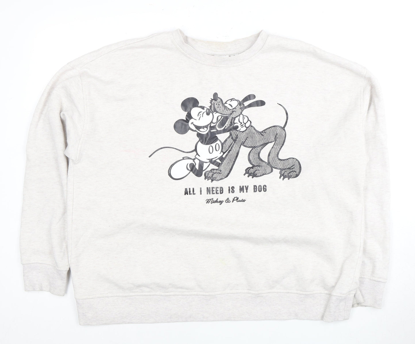 Disney Unisex White Pullover Sweatshirt L 14