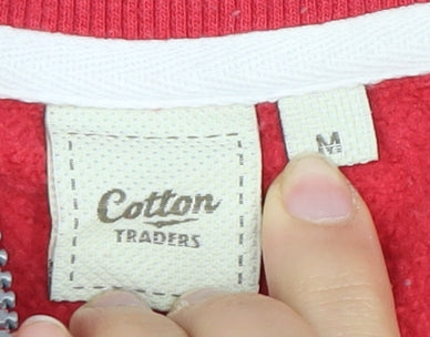 Cotton Traders Men's Red Full Zip Hoodie M