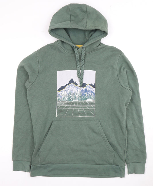 Mountain Warehouse Green Nature Hoodie for Men, S