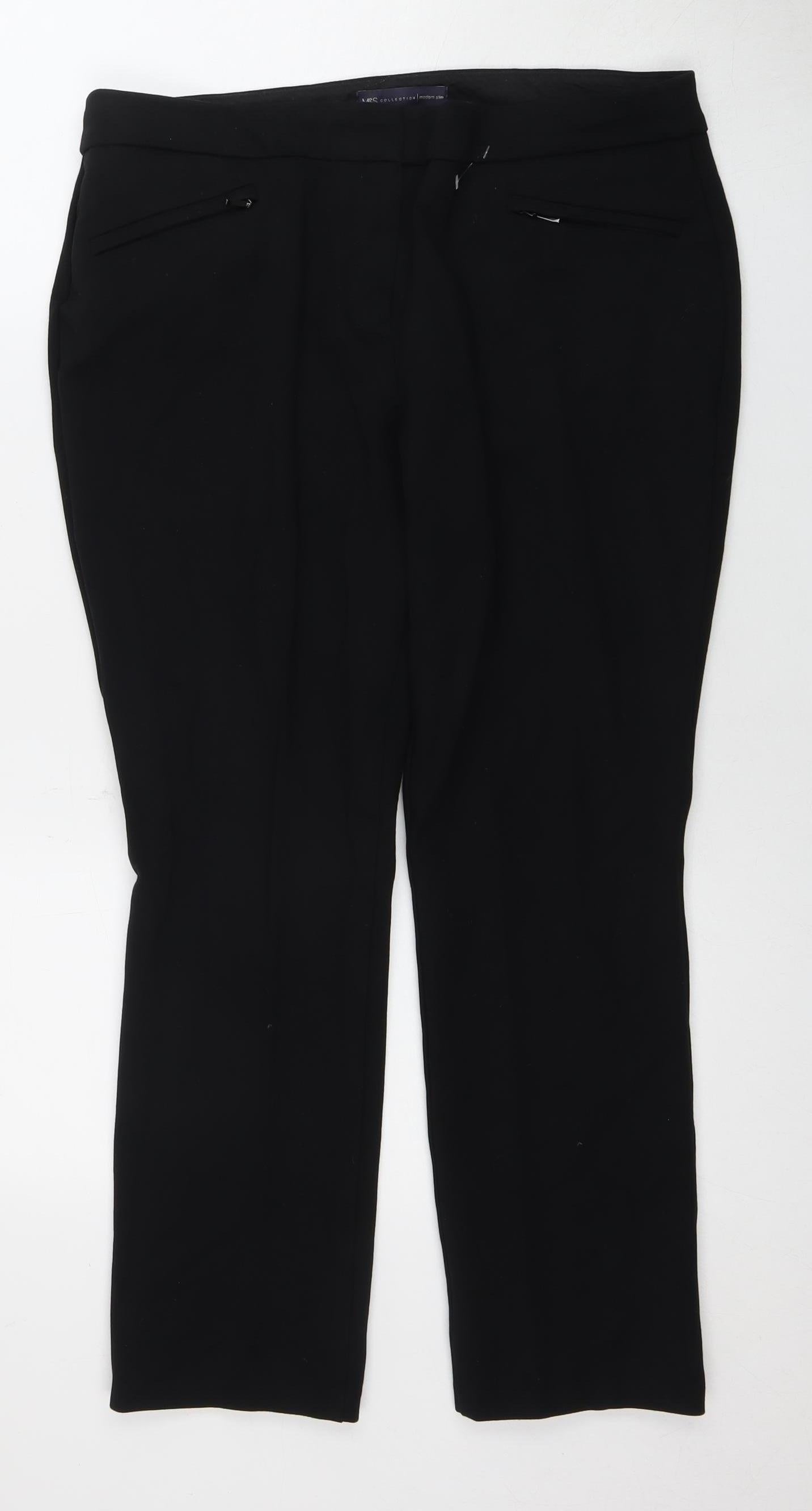 Marks and Spencer Women's Black Trousers Size 14