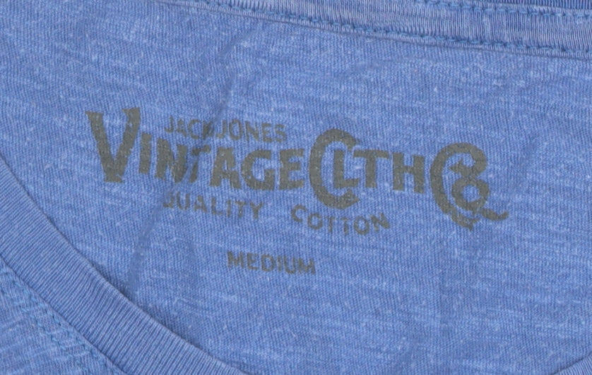 Jack & Jones Men's Blue Vintage Graphic T-Shirt M