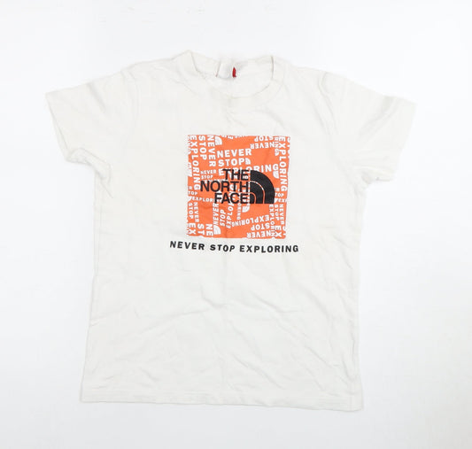 The North Face Unisex Kids White T-Shirt L Graphic Logo