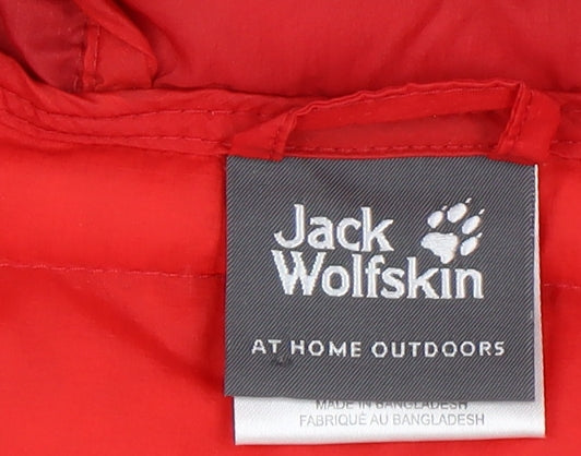 Jack Wolfskin Women's Red Puffer Jacket Size M