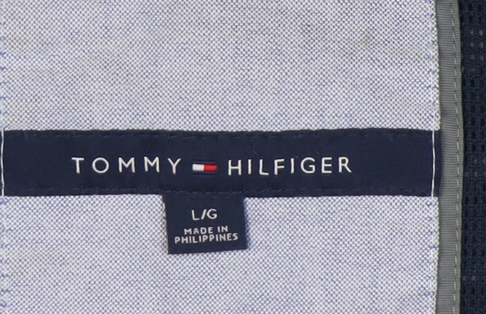 Tommy Hilfiger Grey Bomber Jacket, Men's Large, Casual
