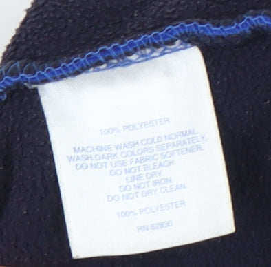 Lands' End Men's Blue Fleece Jacket, M, Casual Mid-Length