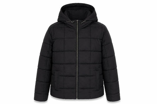 FatFace Women's Black Puffer Jacket UK 10 Hooded Winter