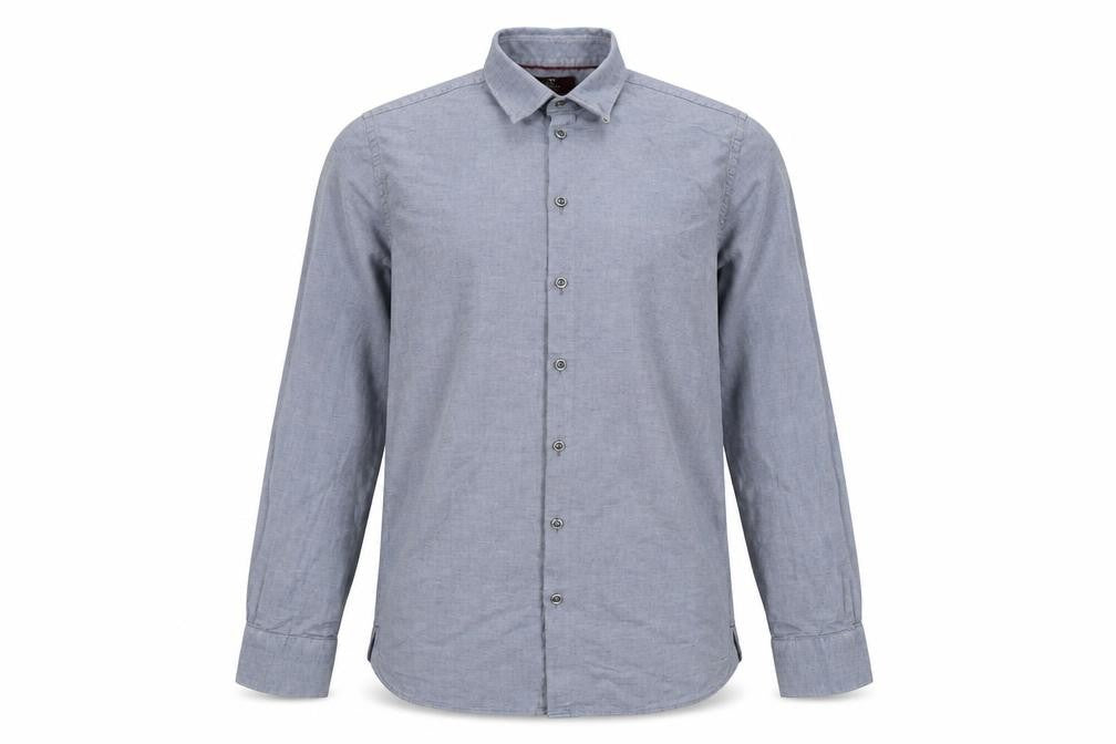 Marks and Spencer Grey Men's Long Sleeve Shirt, 16