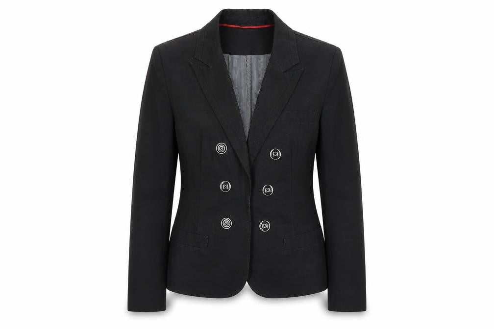 Laura Ashley Women's Black Double-Breasted Blazer UK 8