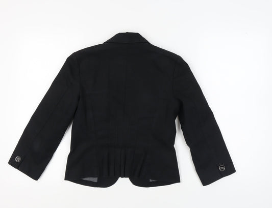 Laura Ashley Women's Black Double-Breasted Blazer UK 8