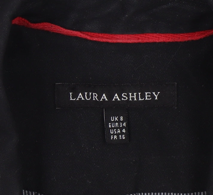 Laura Ashley Women's Black Double-Breasted Blazer UK 8