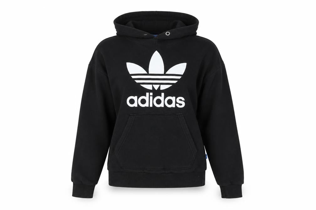 Womens UK XS Regular adidas Black Pullover Hoodie