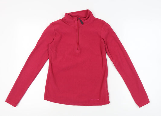 Peter Storm Women's Red Fleece Pullover Sweatshirt Size 8