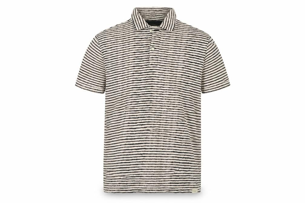 Denim & Supply Ralph Lauren Striped Polo, Men's S, Black/Beige