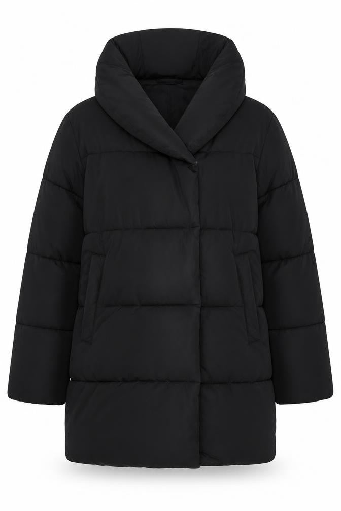 H&M Women's Black Puffer Jacket Size 8 Winter Coat