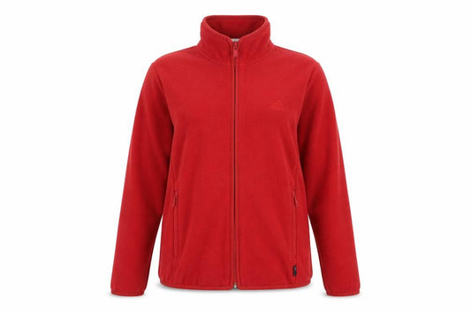Adidas Women's Red Full Zip Fleece Jacket Size 12