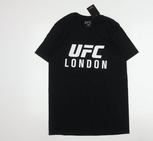 UFC Men's Black Medium Sports T-Shirt, Graphic Print