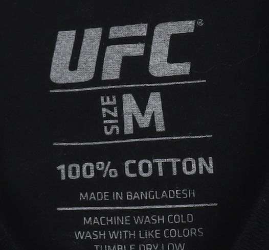UFC Men's Black Medium Sports T-Shirt, Graphic Print