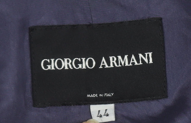 Giorgio Armani Women's Blue Silk Suit Jacket Size 16
