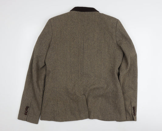 Topman Men's Brown Single-Breasted Blazer 40