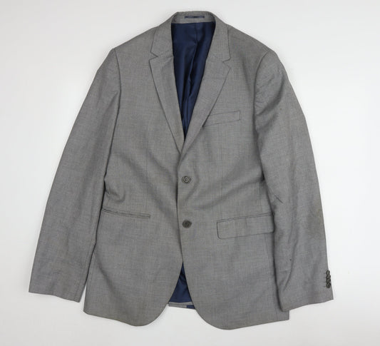 River Island Men's Grey 42L Blazer, Business, Casual