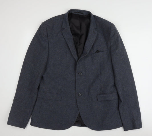 Topman Men's Blue Blazer Size 44 - Elegant & Stylish