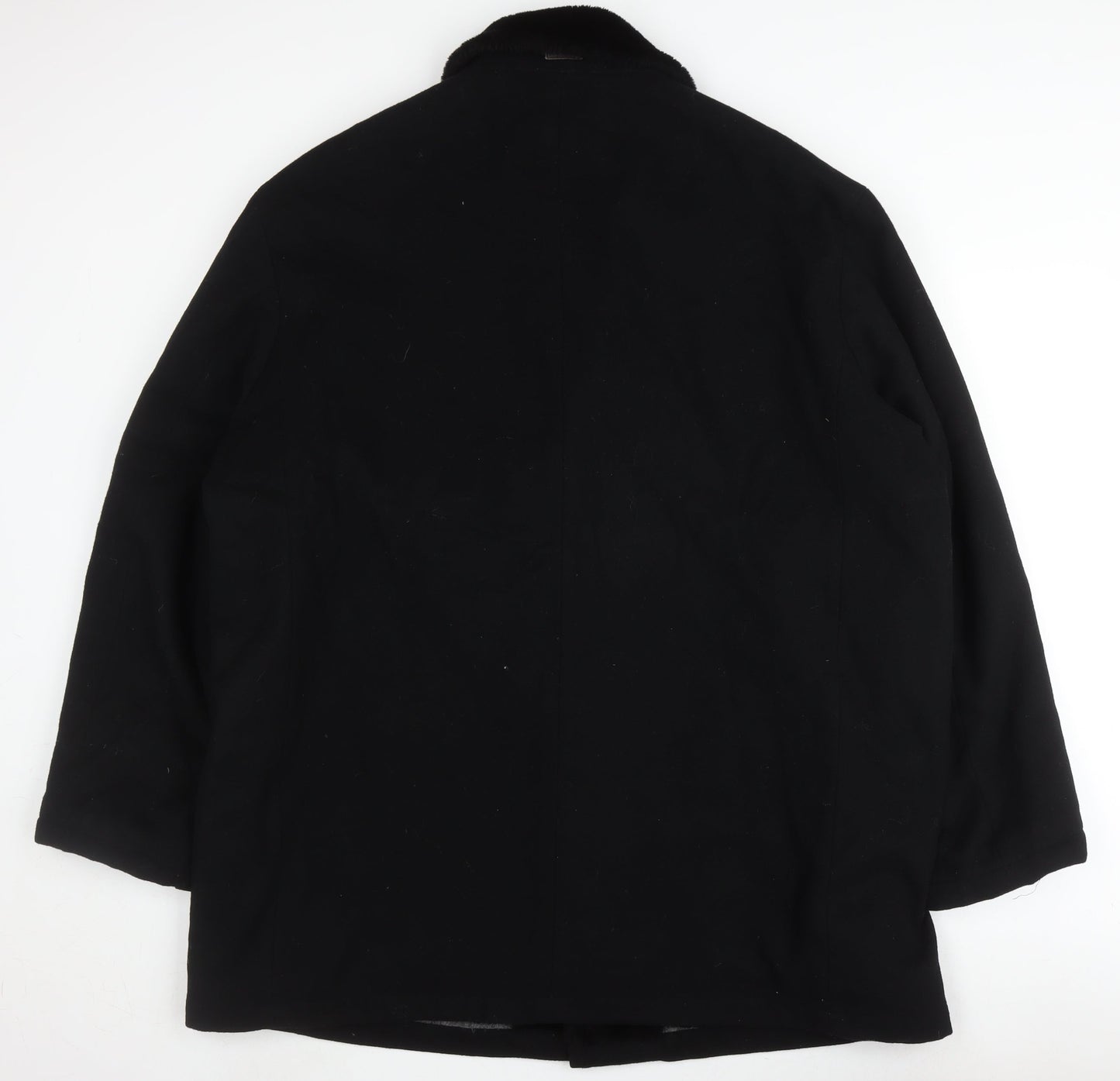Daniel Hechter Men's Black Wool Coat