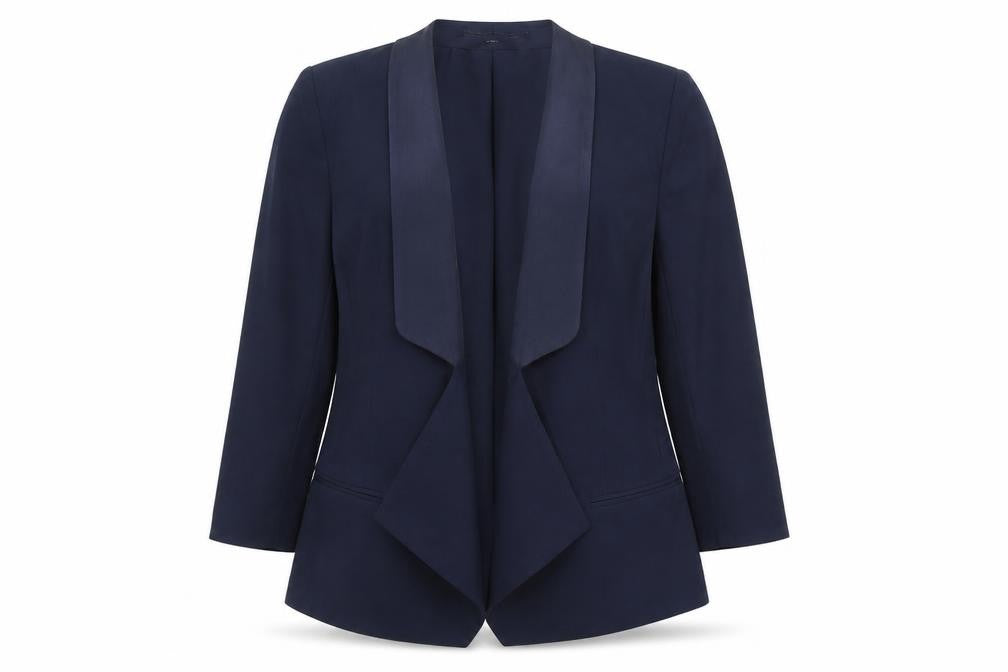 Front view of French Connection Women's Blue Blazer, size 12