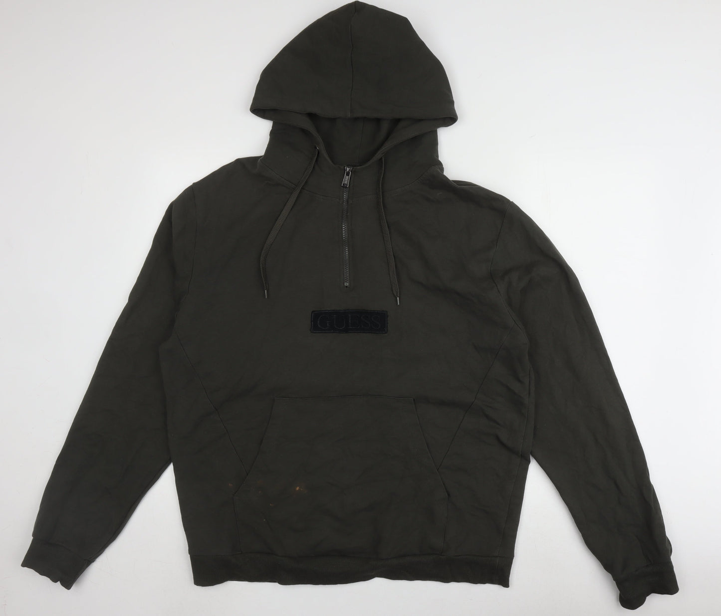 GUESS Men's Black 2XL Pullover Hoodie with Logo