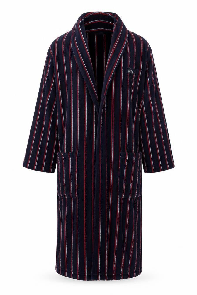 Ben Sherman Men's Blue Striped Robe Size S