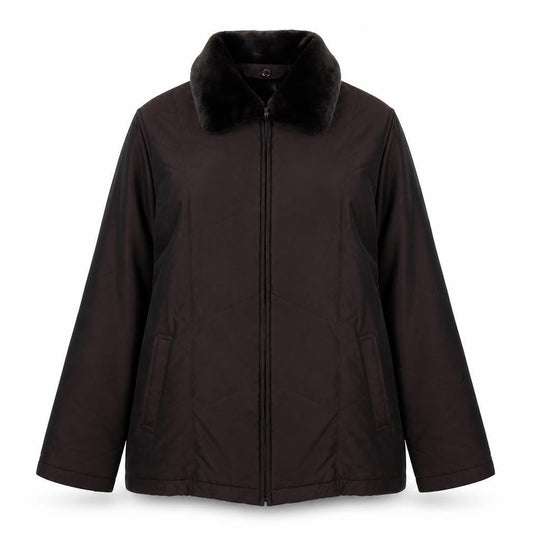 Womens UK Size 8  Alexon Brown Nylon Blend Jacket