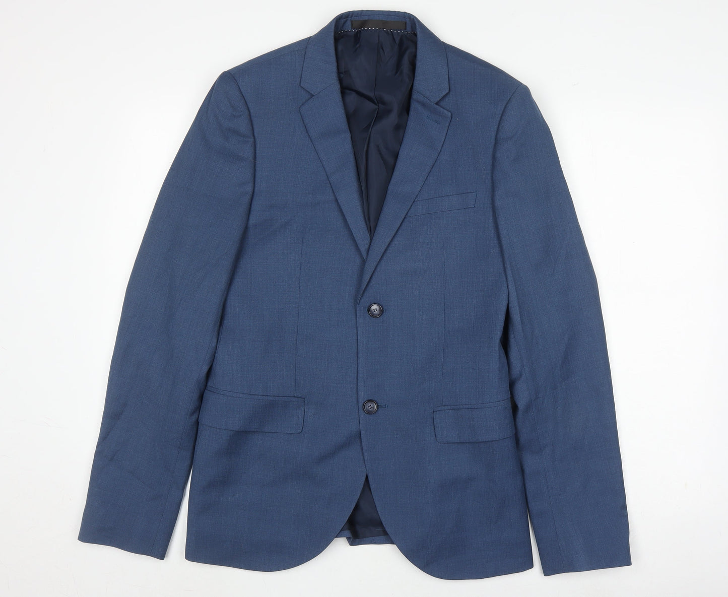 Topman Men's Blue Slim Fit Blazer Jacket 38