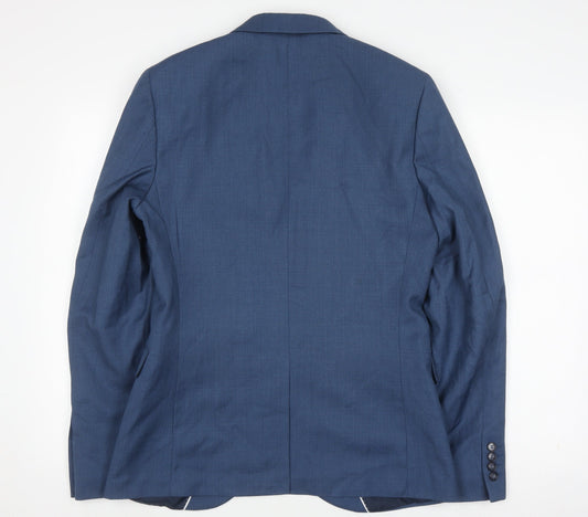 Topman Men's Blue Slim Fit Blazer Jacket 38