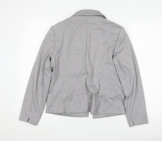 Miss Selfridge Grey Petite Blazer Women Size 10, Regular Fit